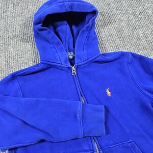 Polo Ralph Lauren Hoodie Boys 8‎ Blue Full Zip Embroidered Pony